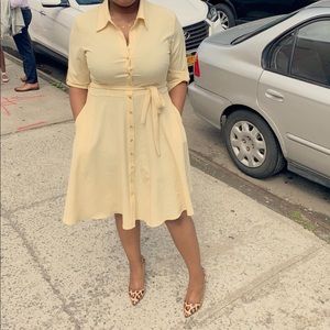 Midi Button down tie dress